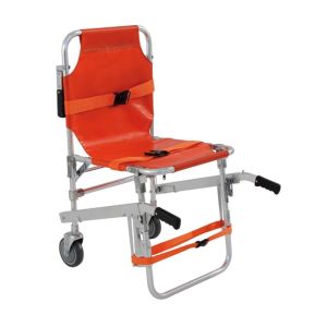 Chaise portoir pliante Evacuation Transfert 2 roues orange