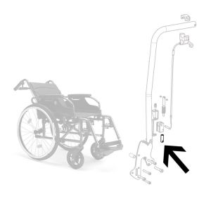 Pièce pour bout de câble de dossier inclinable pour fauteuil roulant D200 C 30°