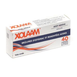 Xolaam - Brûlures d'estomac et remontées acides - Adultes - 40 comprimés