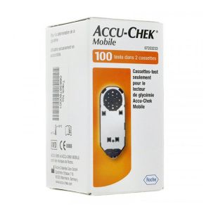Accu-Chek - Mobile - Auto-Surveillance Glycémique - 100 tests dans 2 cassettes