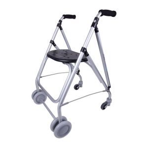 Rollator Ara-C Plus pliant - Roues avant fixes et petites roues arrière avec frein