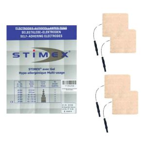Electrodes rectangulaires STIMEX 8 x 13 cm - Sachet de 4