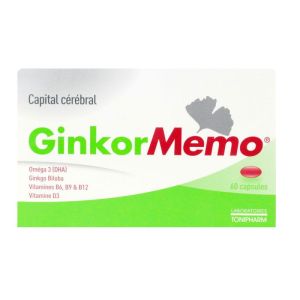 Ginkor Memo - Capital Cérébral - 60 capsules