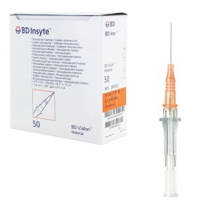 Cathéter intraveineux Bd Insyte™ Sans ailettes - 14G 2,10 x 45 mm - Orange - Par 50
