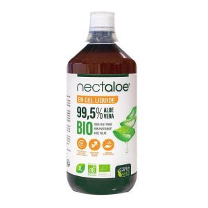 Nectaloe Aloe Vera 99,7% Gel Bio - Transit intestinal Ballonnements - Flacon 1L