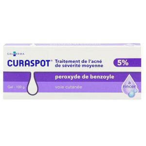 Gel à rincer Curaspot 5% - Traitement acné - Tube 100g