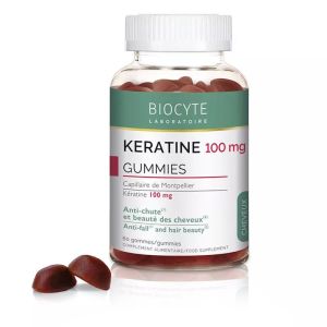 Keratine 1000mg - Gummies Anti-chute Beauté des cheveux - 60 Gommes