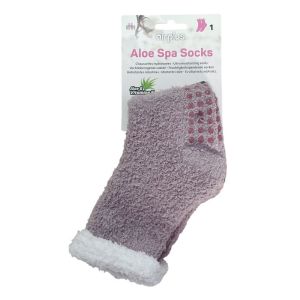 Chaussettes chaudes Femmes - Aloé Spa Socks - Mauve - Pointure 36 à 41 - la Paire