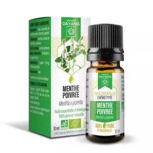 Huile essentielle Menthe poivrée - Stimulant Antispasmodique et Anti-septique au niveau intestinal - 10 ml