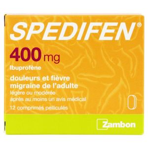 Spedifen 400mg - Douleurs Fièvre Migraine - 12 comprimés