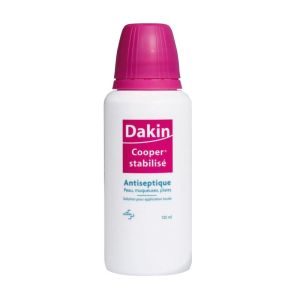 Dakin Cooper stabilisé - Antiseptique peau, muqueuses et plaies -125ml