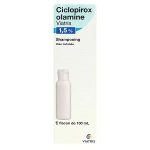 Shampooing Ciclopirox Olamine 1,5% - Dermatite séborrhéique du cuir chevelu - 100ml