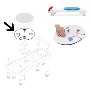 Plaque assise supérieure - pour assise tournante de planche de bain Vera