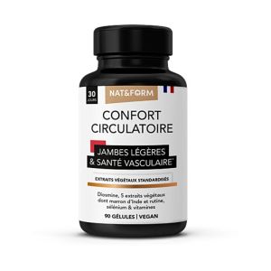 Confort Circulatoire - Jambes légère Santé vasculaire - 90 gélules végétales