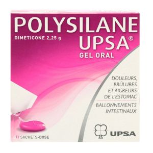 Polysilane Upsa Gel Oral - Douleurs estomac Ballonnements intestinaux - 12 sachets