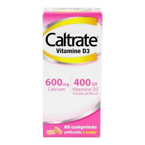 Caltrate Vitamine D3 600mg/400UI - 60 comprimés pelliculés