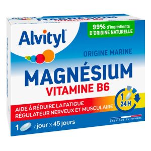 Magnesium Vitamine B6 - Réduction fatigue Régulateur nerveux musculaire - 45 comprimés