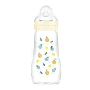 Biberon en verre Premium 260ml - Tétine SkinSoft Débit 2 Moyen - 2 mois et plus