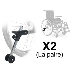 Roulettes anti-basculement pour Chaise Roulante Manuelle - Par 2