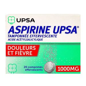 Aspirine 1000mg - Comprimés effervescents - 20 comprimés