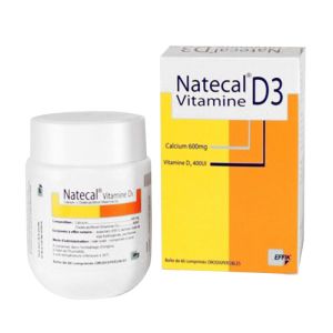 Natecal Vitamine D3 400 Ui / Calcium 600 mg - 60 comprimés