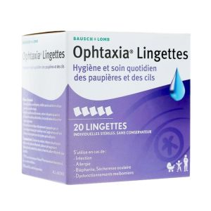 Ophtaxia Lingettes - Hygiène paupières et cils - 20 lingettes