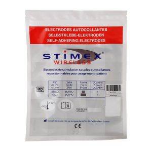 Electrodes Stimex Wireless - Carré -  50 x 50 mm - Par 4