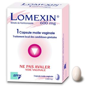 Lomexin 600mg - Mycoses génitales - 1 capsule molle vaginale