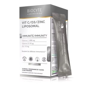 Vit C/D3/Zinc Liposomal - Immunité - 14 stick