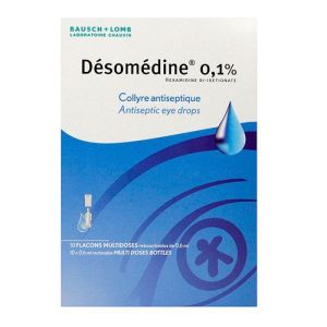 Desomedine 0,1% - Collyre antiseptique - 10 Unidoses 0,6ml