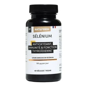 Sélénium - Antioxydant - Immunité - Fonction thyroïdienne - 60 gélules