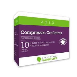 ABSO Compresses oculaires stériles - Boîte de 10