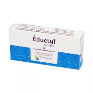Eductyl Adulte - Constipation - 12 suppositoires effervescents