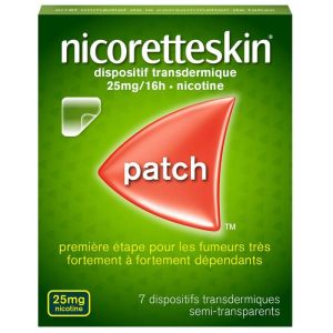 Nicoretteskin 25 mg/16h Nicotine - 7 dispositifs transdermiques