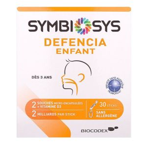 Symbiosys - Defencia Enfant - 2 souches + vitamine D3 - 30 sticks