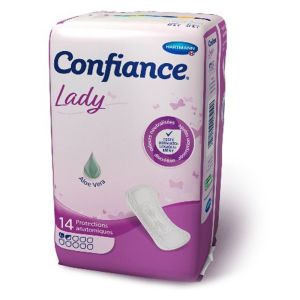 Protège-slip Confiance Lady Serviette incontinence féminine - 2 gouttes - Paquet de 14
