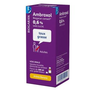Ambroxol 0,6% - Toux grasse - Adulte - 100 ml