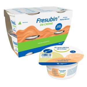 Fresubin - DB Crème - Pêche Abricot - 4 x 200g