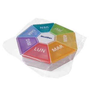 Medibox - Pilulier 7 jours - 1 case - Arc en ciel