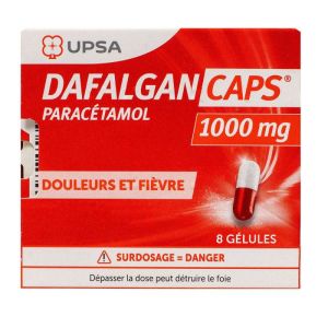 DafalganCaps 1000mg - Paracétamol Douleurs et Fièvre - 8 gélules