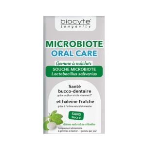 Microbiote Oral Care Menthe - Santé Bucco-dentaire et Haleine fraîche  - 8 gommes à mâcher