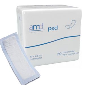 Couche droite traversable 20 x 60 cm - Sachet de 20