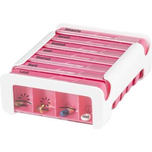 Distributeur de médicaments - Anabox 7 jours Compact - Rose