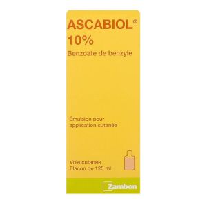 Ascabiol 10% Benzoate de Benzyle - Emulsions application cutanée - Flacon 125ml