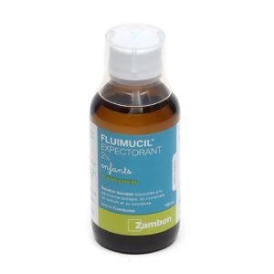 Fluimucil sirop expectorant 2% - Enfants - Sans sucre - 100 ml