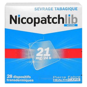 Nicopatchlib Nicotine 21mg/24h - Sevrage tabagique - 28 Patchs