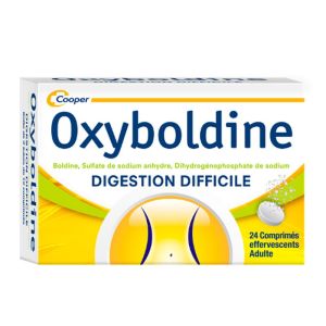 Oxyboldine - Digestion difficile - 24 comprimés effervescents