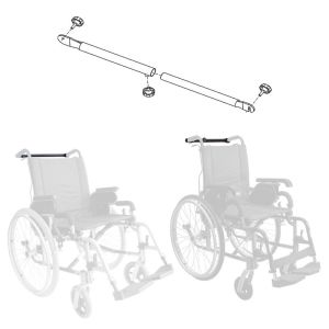 Ensemble barre renfort de dossier fauteuil roulant Primeo / Alto ou Alto+ ou Alto NV NV+ Fixe