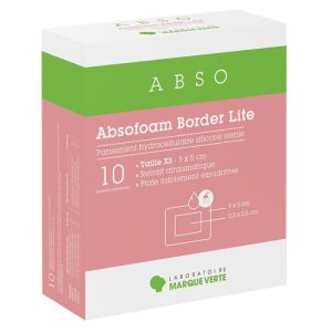 Absofoam Border Lite - Pansement Hydrocellulaire Absorption Moyenne - Bte 10