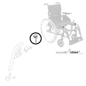 Kit pivot Coudée pour potence Fauteuil Roulant Action 2NG ou 3NG